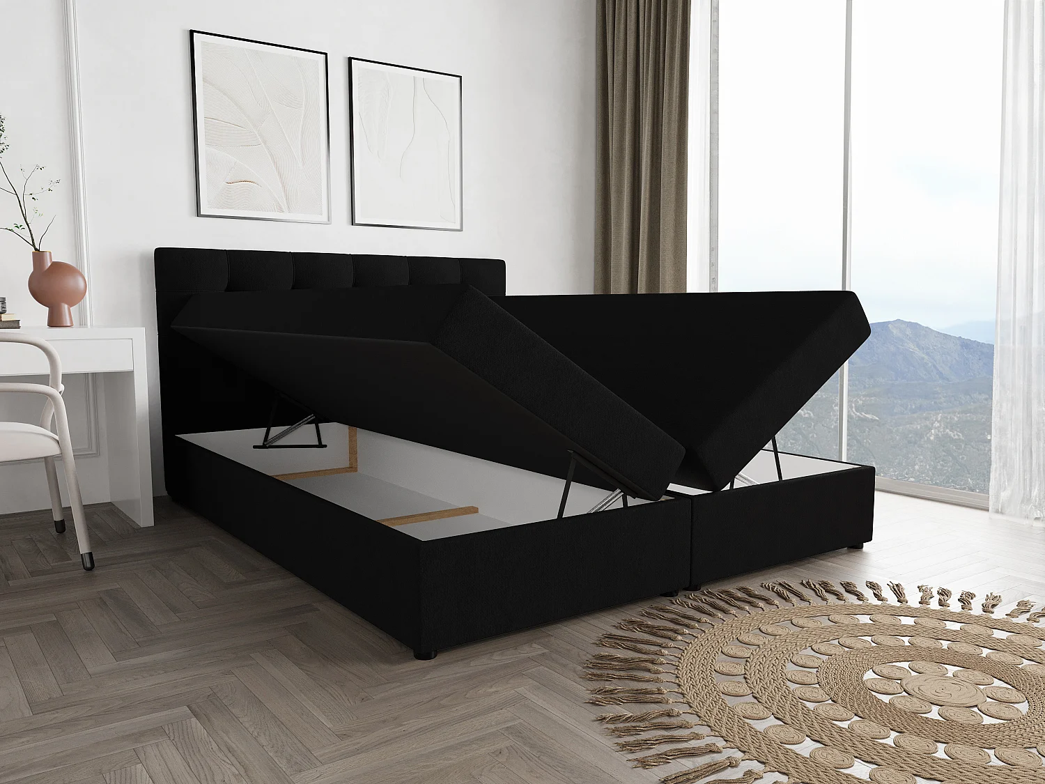 BEDANTE Boxspringbett FADO 11 200x200 Cosmic 100 Bettkasten, Ehebett, Hotelbett