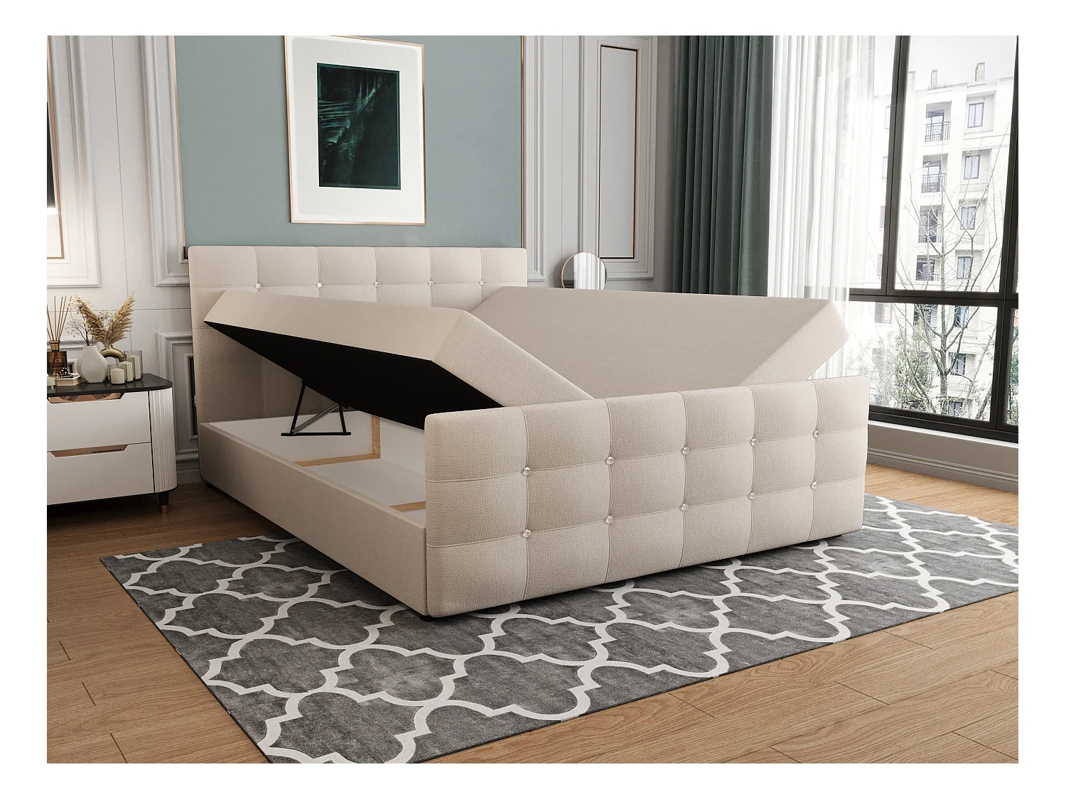 H3/Boxspringbett KLEO 160x200 Cosmic 10