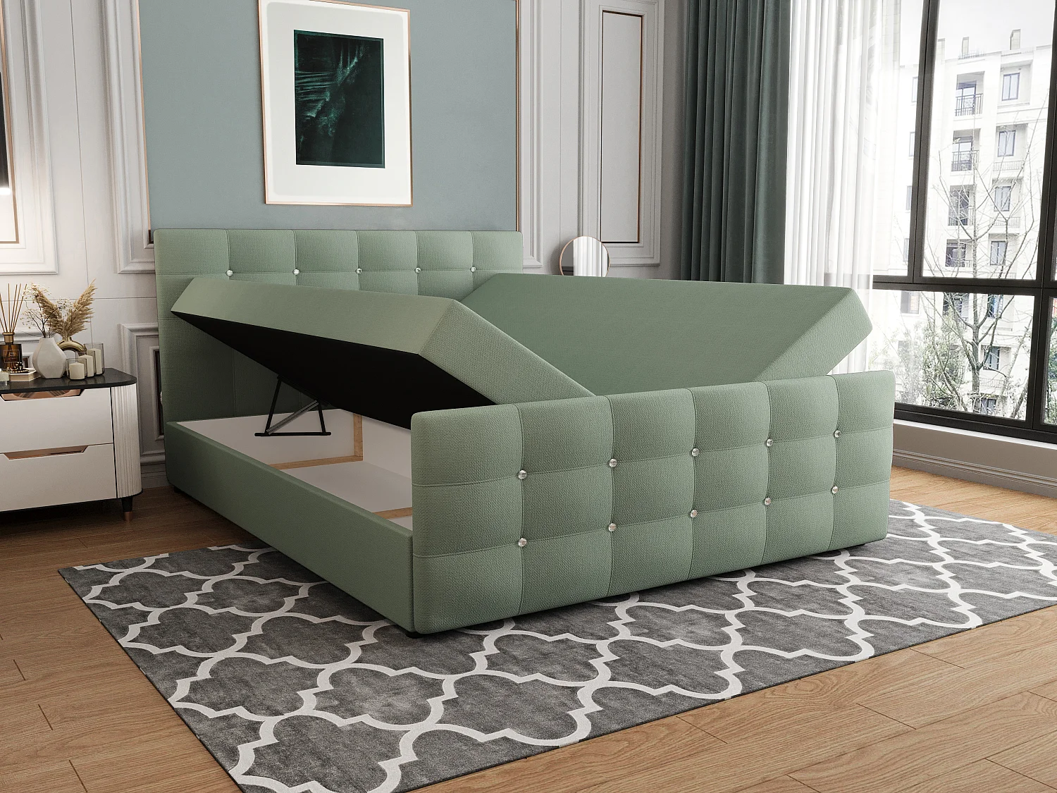 H3/Boxspringbett KLEO 180x200 Cosmic 16