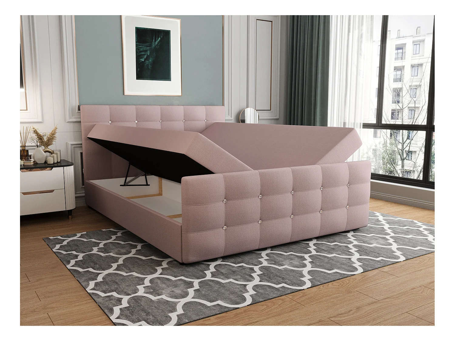 H3/Boxspringbett KLEO 160x200 Cosmic 14