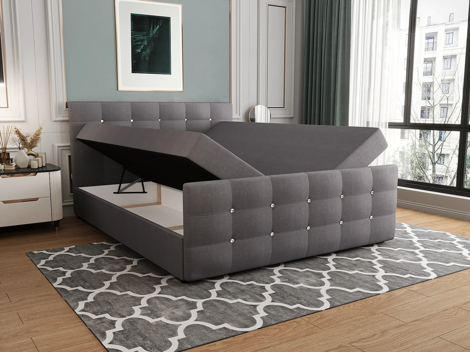 H3/Boxspringbett KLEO 180x200 Cosmic 160