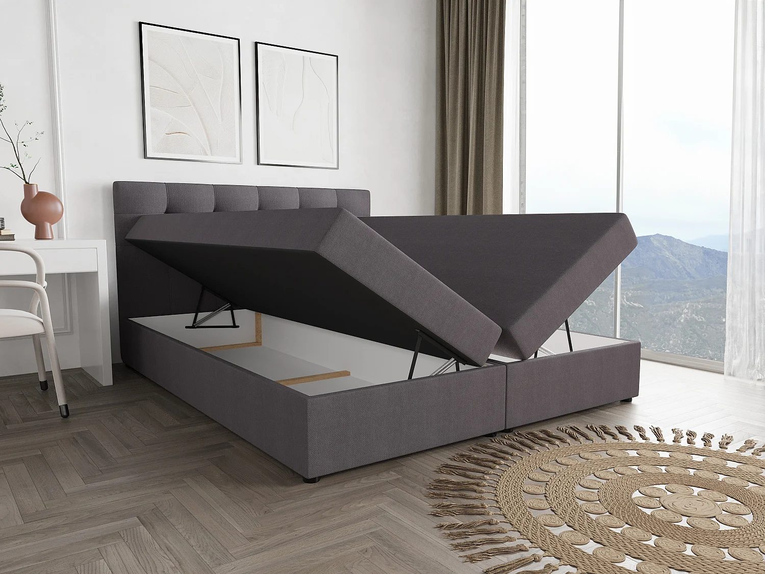 BEDANTE Boxspringbett FADO 11 160x200 Cosmic 160 Bettkasten, Ehebett, Hotelbett