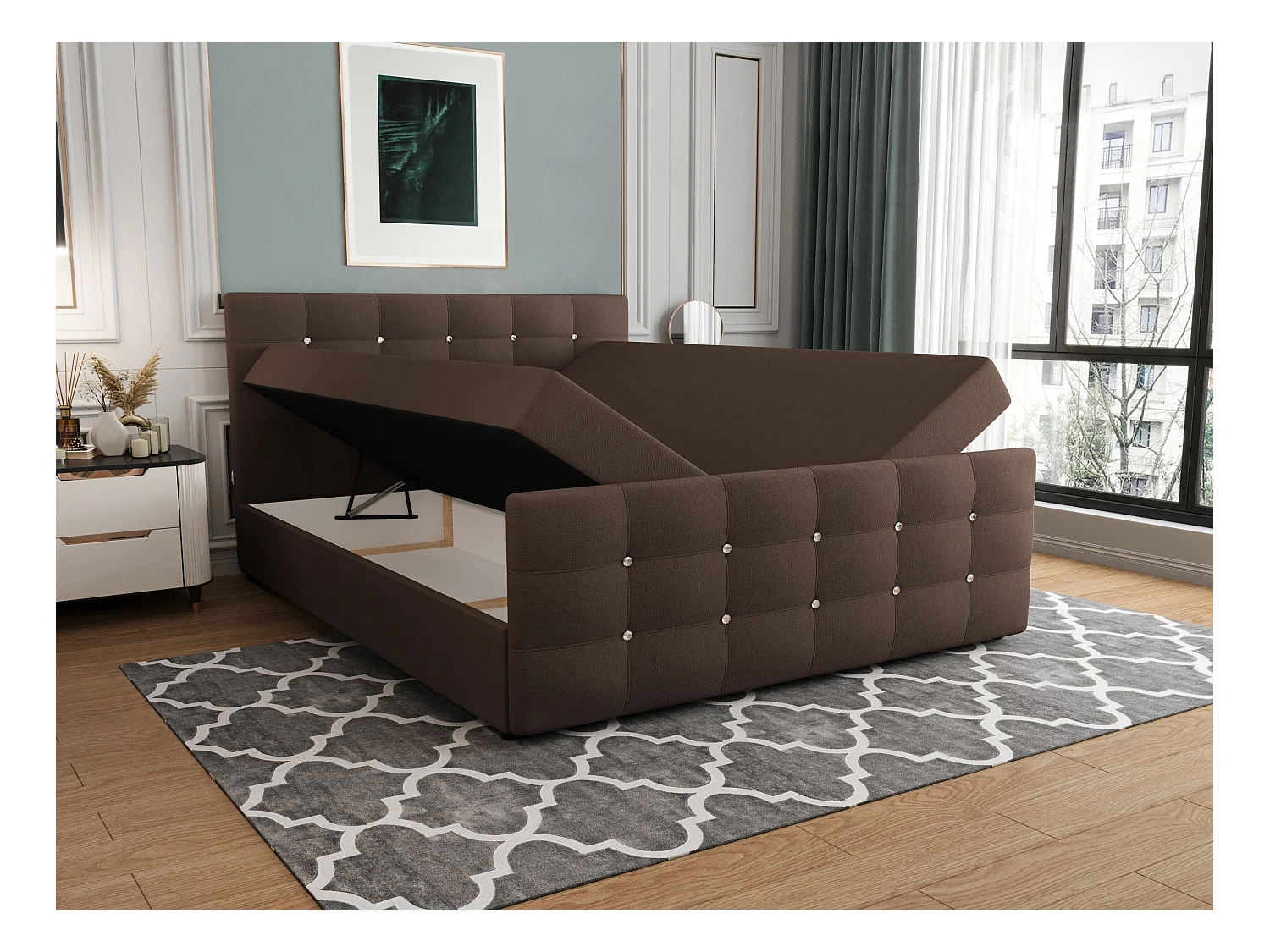 H3/Boxspringbett KLEO 200x200 Cosmic 800