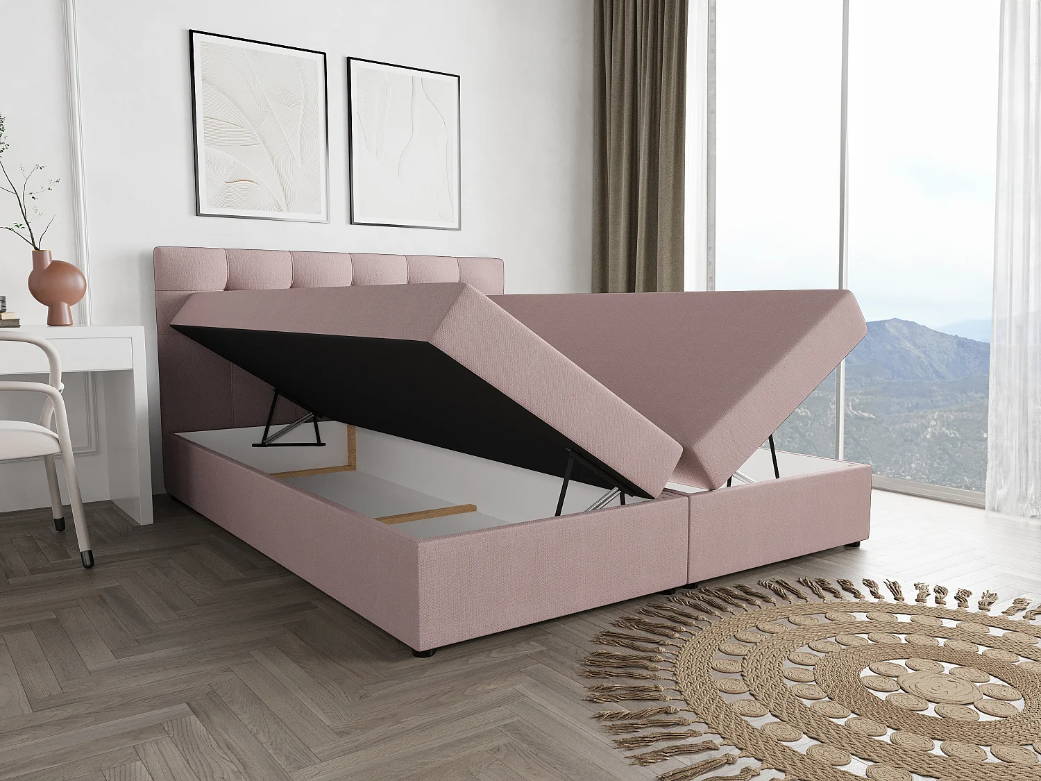 BEDANTE Boxspringbett FADO 11 140x200 Cosmic 14 Bettkasten, Ehebett, Hotelbett