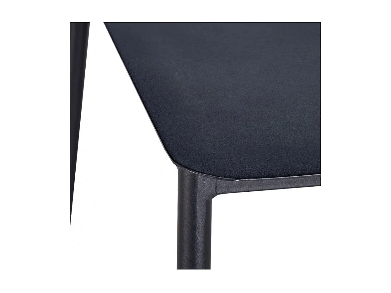 Lot de 2 chaises de jardin en acier gris anthracite - SCOLLA 7286