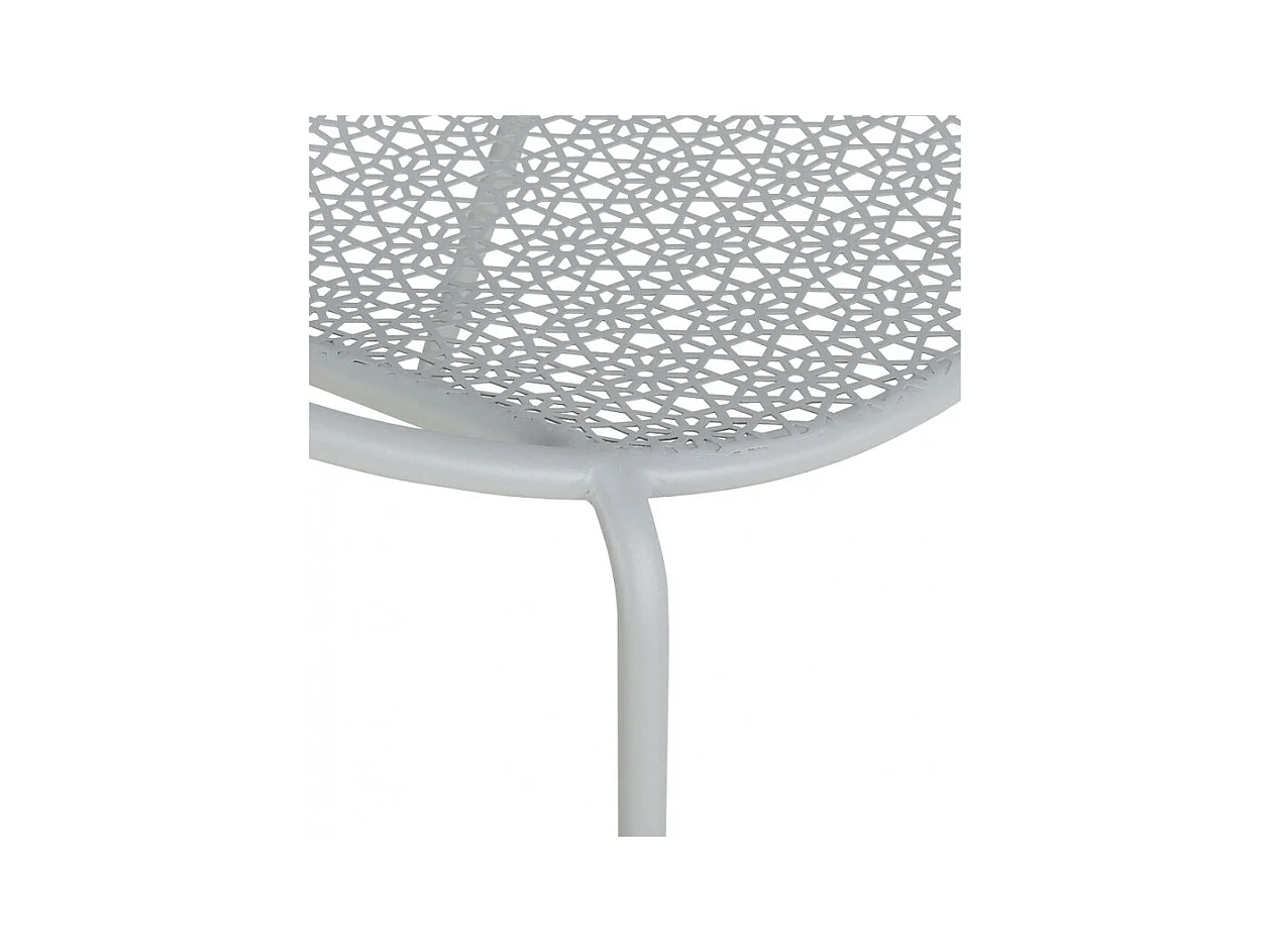 Lot de 2 fauteuils jardin motifs floraux métal gris - MARRAKECH 3349