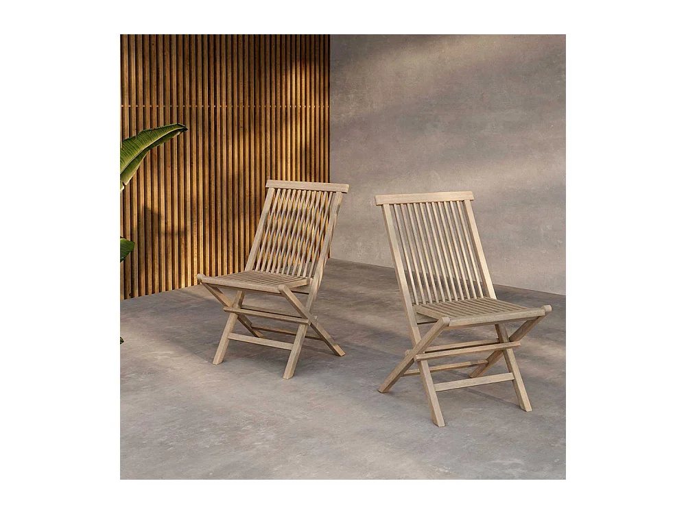 Chaise extérieure en teck Kenya