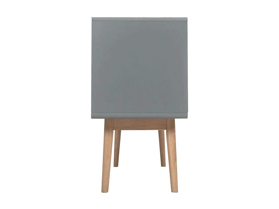 Buffet décor bois de chêne et gris pieds chêne massif - FLIT 3509