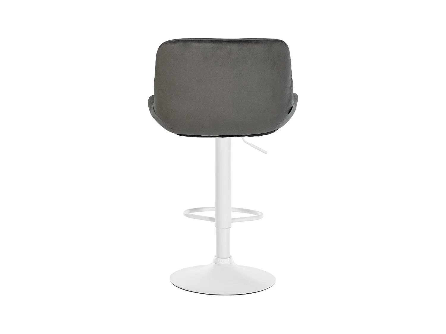 Lot de 2  Tabouret de bar - Velours - Gris foncé - Solon