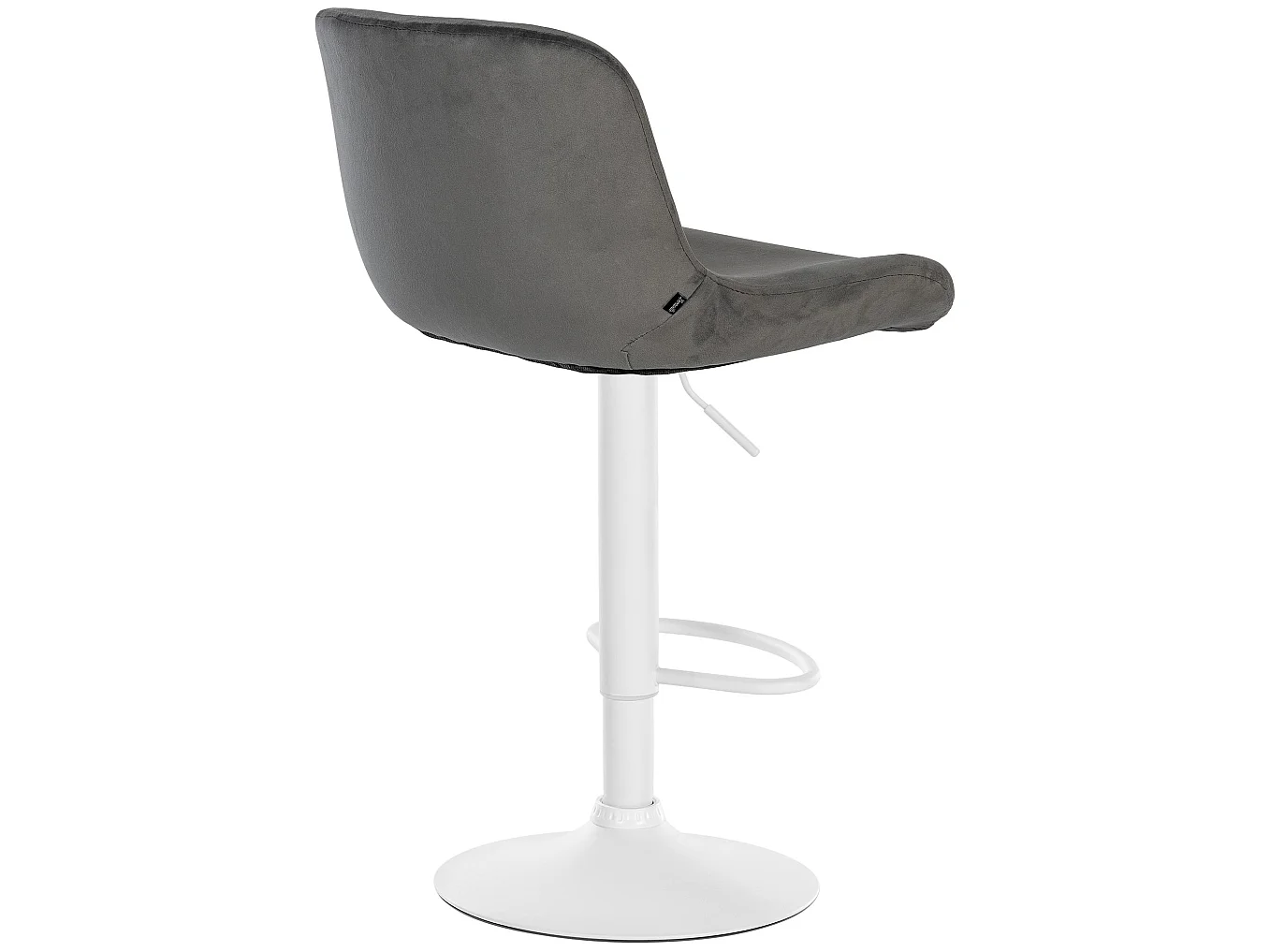 Lot de 2  Tabouret de bar - Velours - Gris foncé - Solon