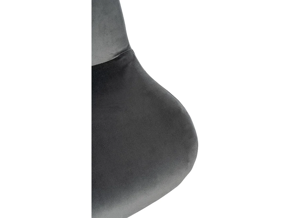 Lot de 2  Tabouret de bar - Velours - Gris foncé - Solon