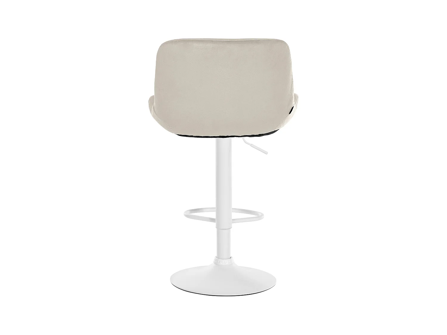 Lot de 2  Tabouret de bar - Velours - Crème - Solon