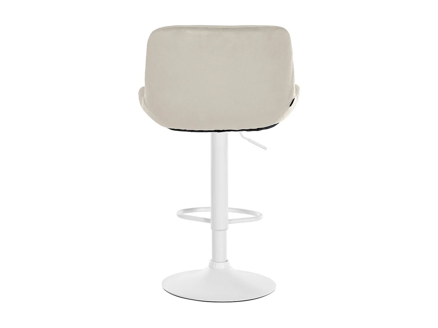 Lot de 2  Tabouret de bar - Velours - Crème - Solon