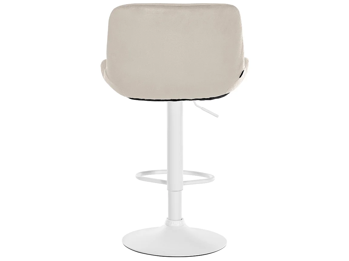 Lot de 2  Tabouret de bar - Velours - Crème - Solon