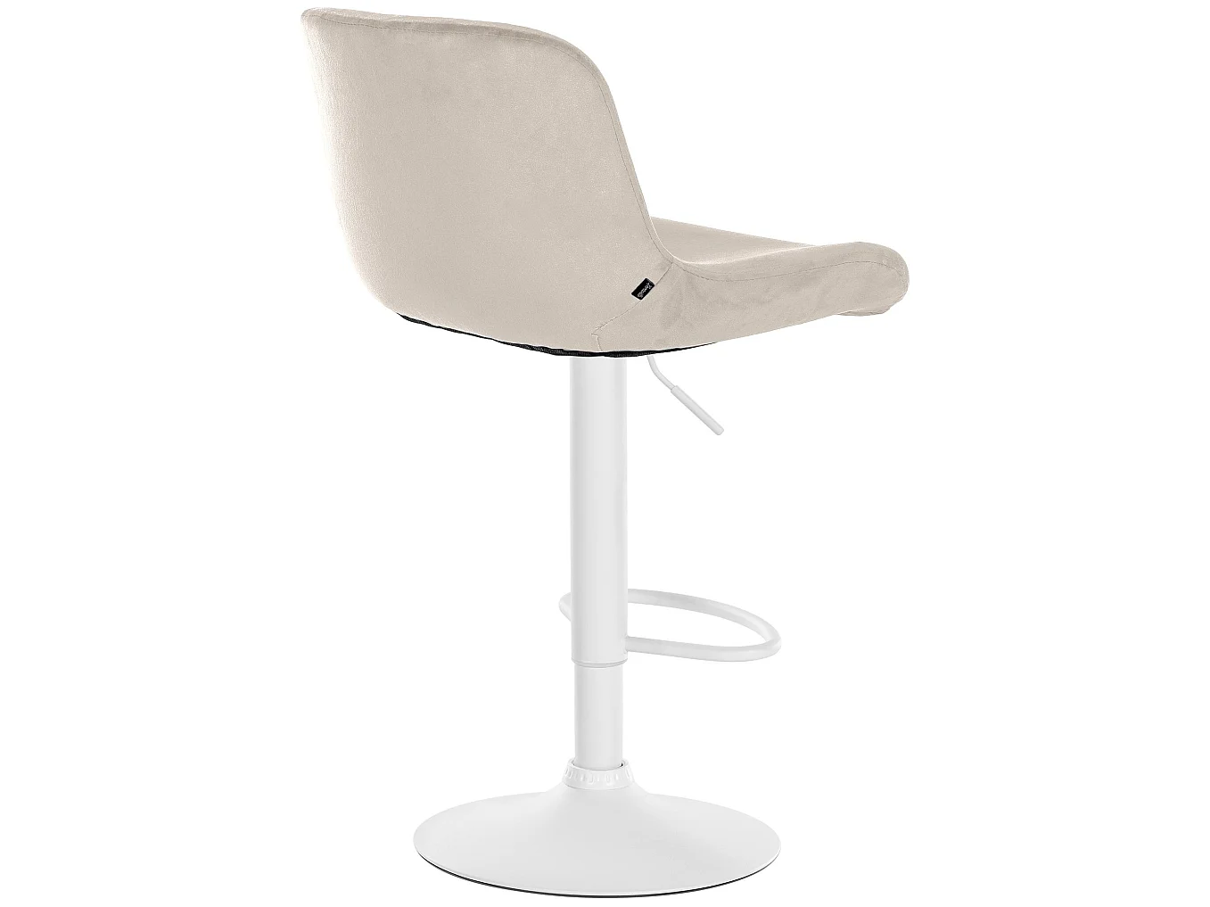 Lot de 2  Tabouret de bar - Velours - Crème - Solon
