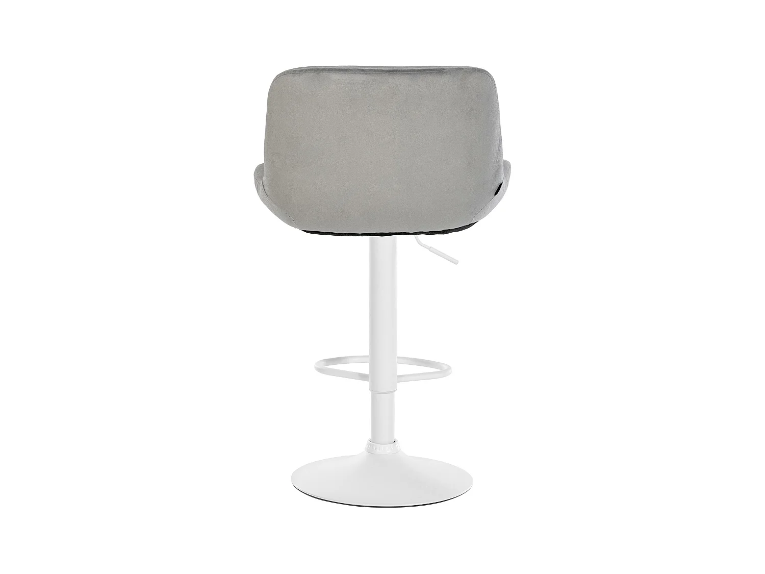 Lot de 2  Tabouret de bar - Velours - Gris - Solon