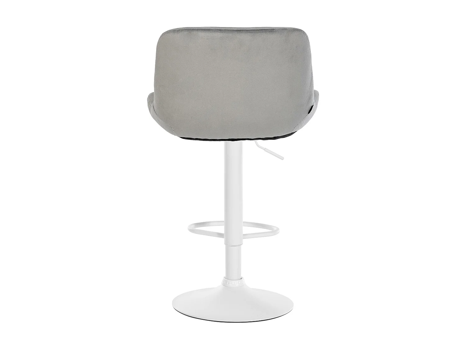 Lot de 2  Tabouret de bar - Velours - Gris - Solon