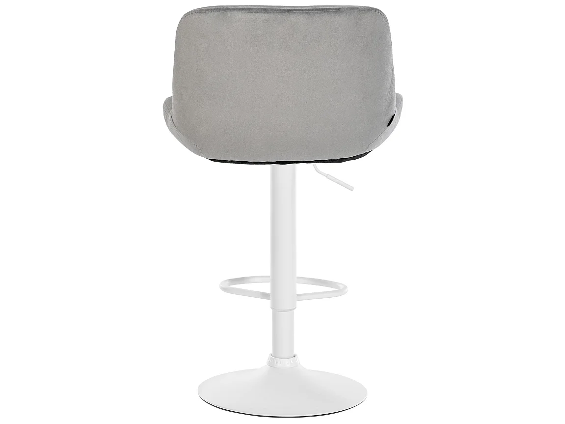 Lot de 2  Tabouret de bar - Velours - Gris - Solon