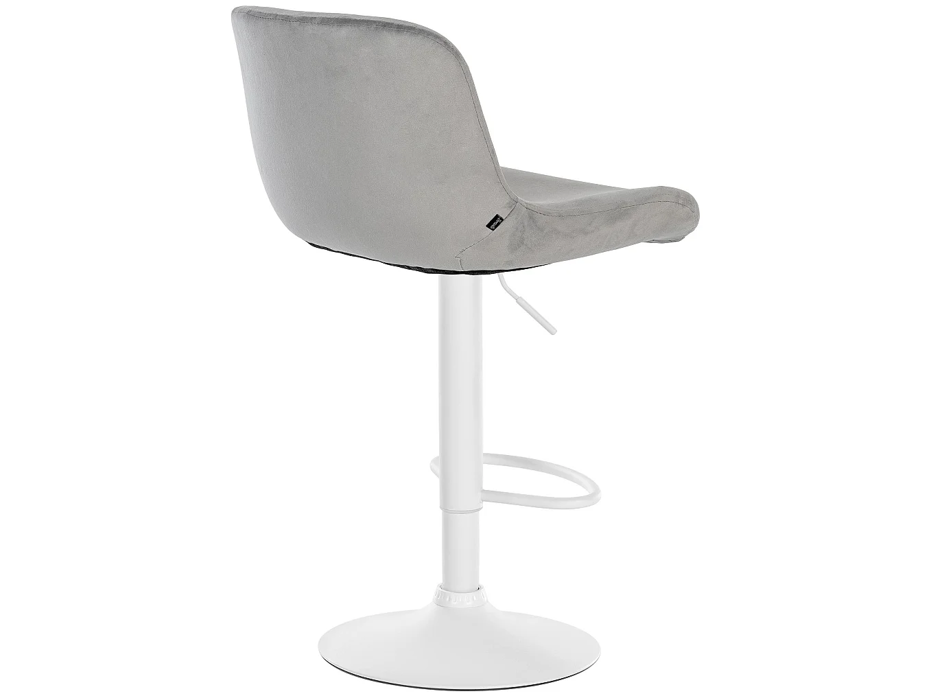 Lot de 2  Tabouret de bar - Velours - Gris - Solon
