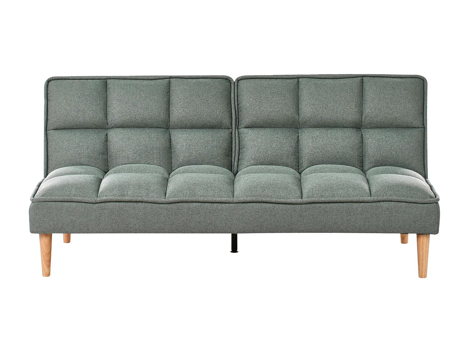 3-Sitzer Schlafsofa Stoffbezug hellgrün gesteppt Sofa mit Schlaffunktion Siljan