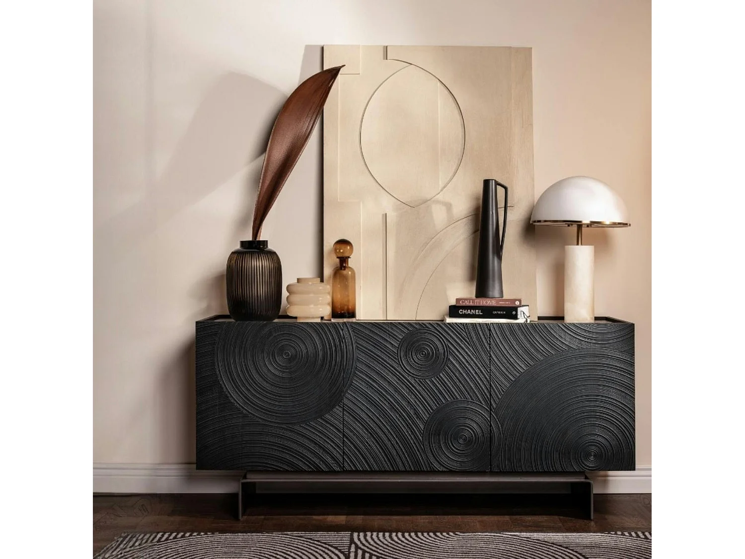 Buffet design avec plateau en céramique blanche GIULIA