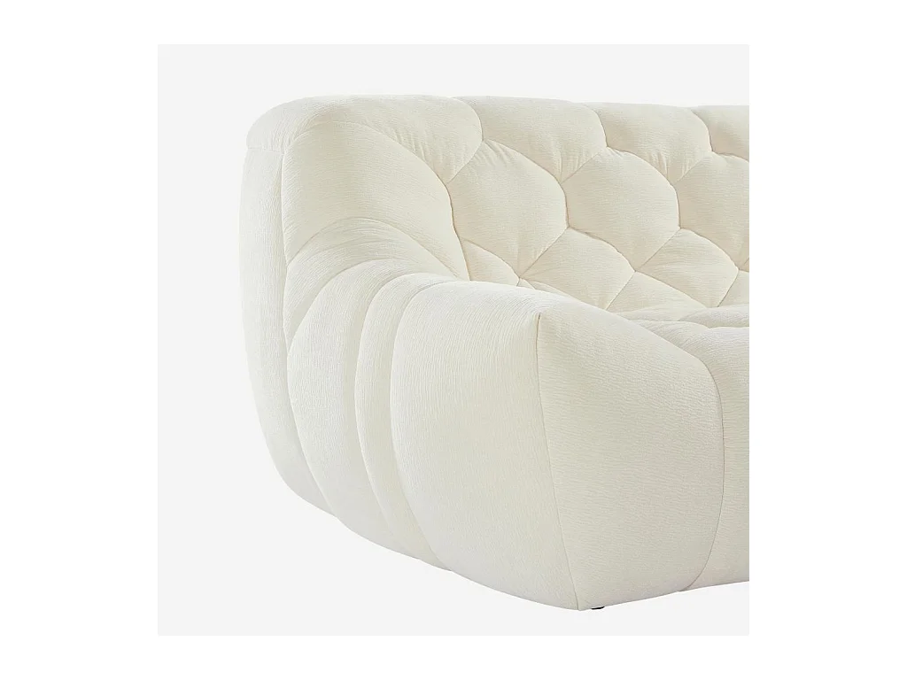 Habitat - Canapé 3 places en tissu - Écru - Melfi