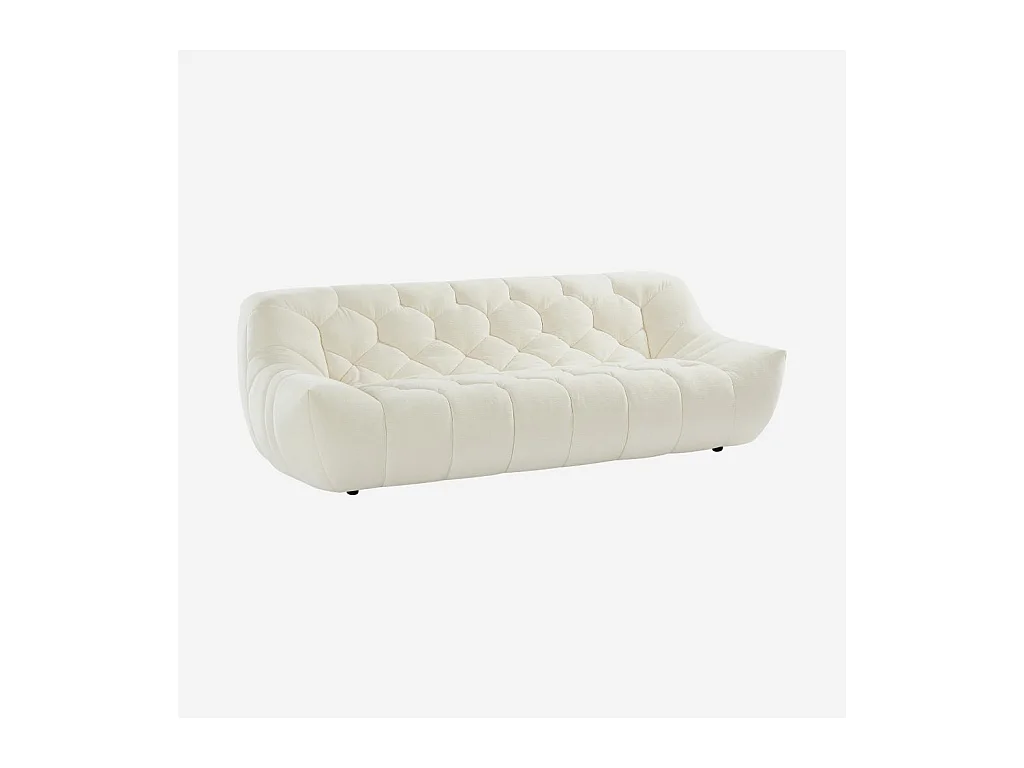 Habitat - Canapé 3 places en tissu - Écru - Melfi