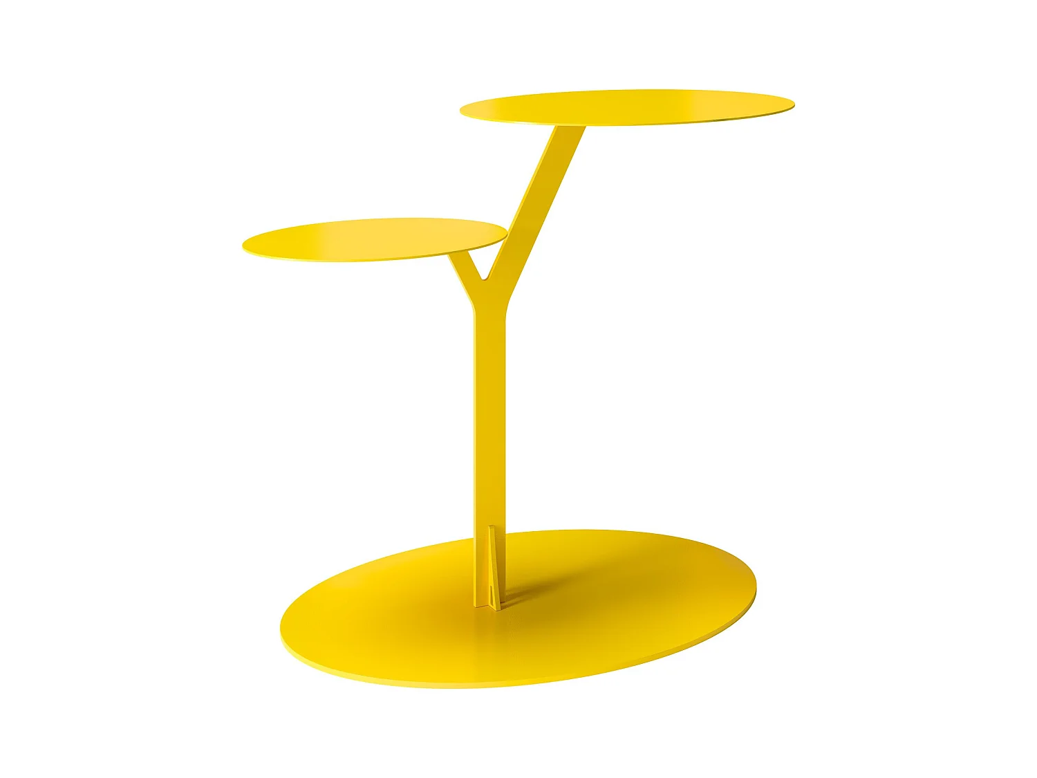 Table d’appoint en métal pour salon Kayani IROKO / jaune