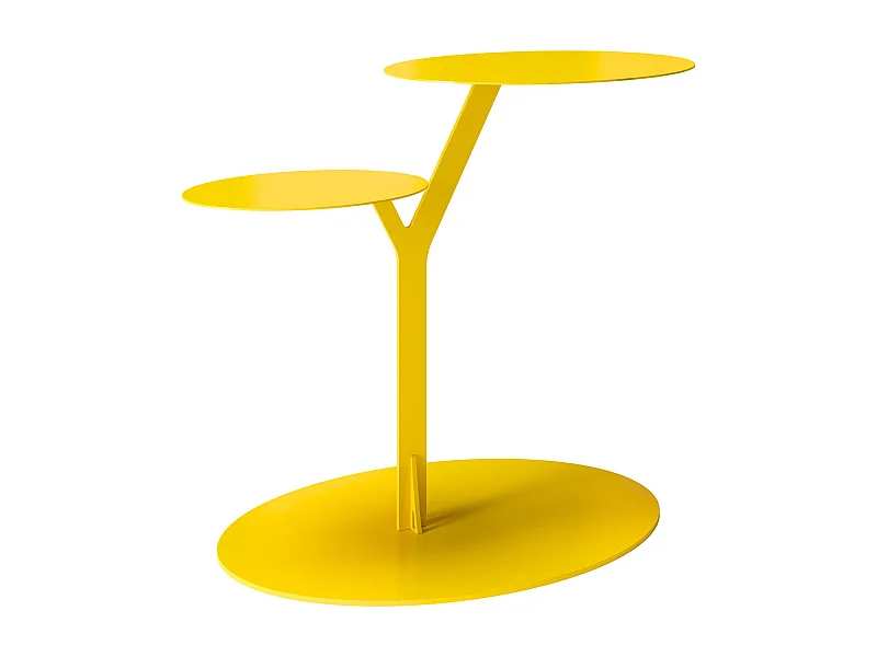 Table d’appoint en métal pour salon Kayani IROKO / jaune