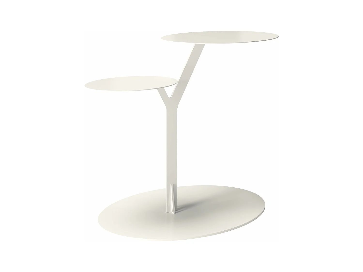 Table d’appoint en métal pour salon Kayani IROKO / couleur blanche