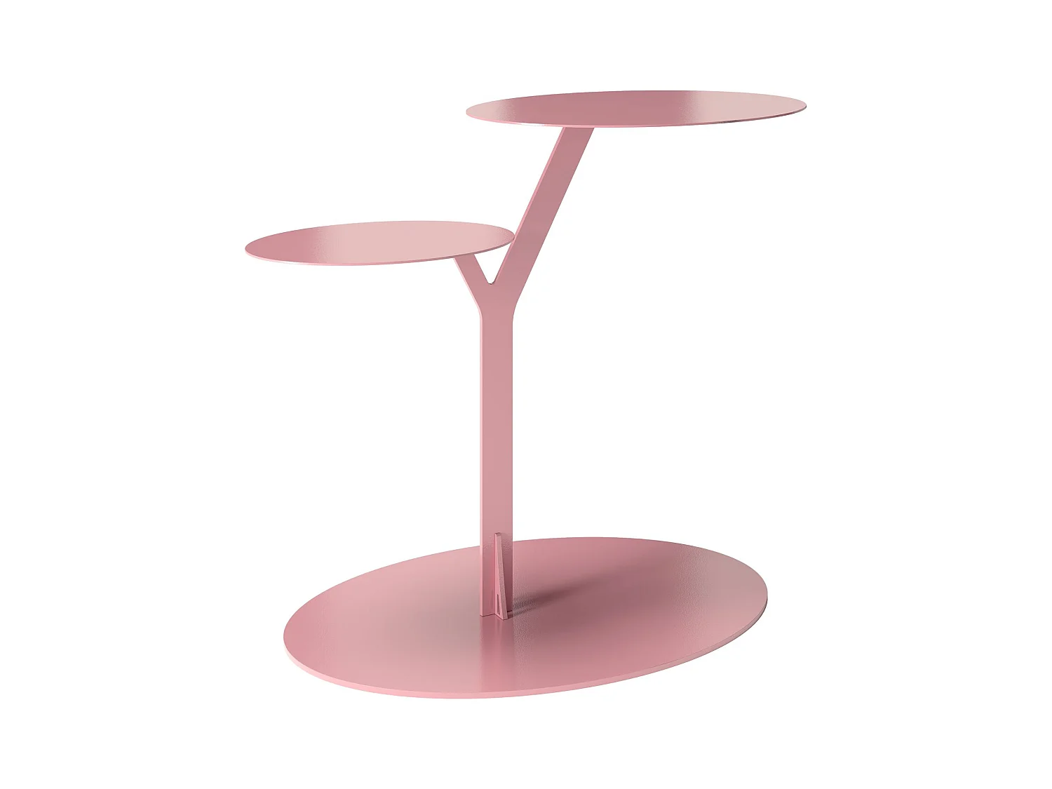 Table d’appoint en métal pour salon Kayani IROKO / rose poudré