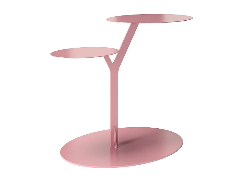 Table d’appoint en métal pour salon Kayani IROKO / rose poudré