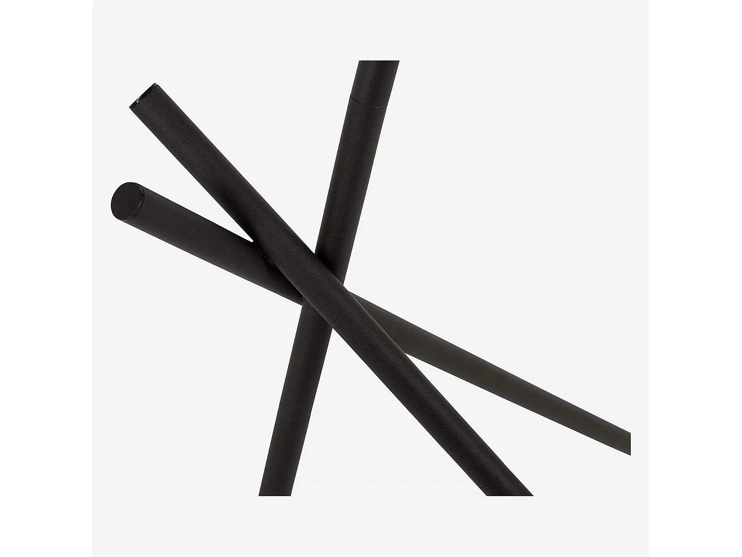 Habitat - Lampadaire en métal + 2 abat-jours en tissu coton - Hauteur 187 cm - Noir et Blanc  - Norman