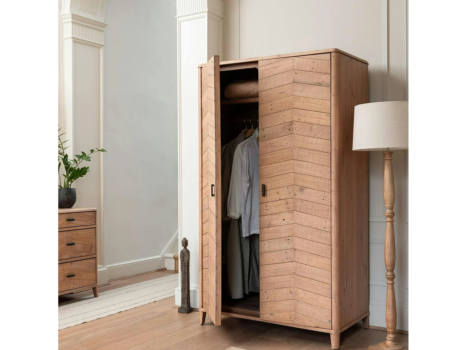 Armoire penderie en bois recyclé FSC HANOI