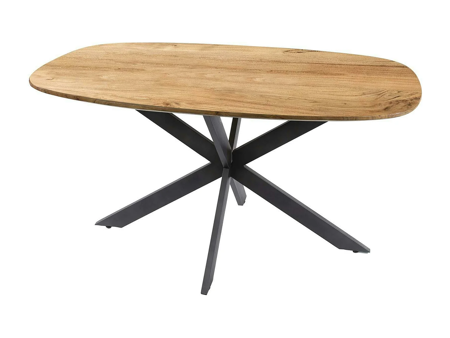 Table pied central avec plateau en bois d'acacia 150 cm MELBOURNE