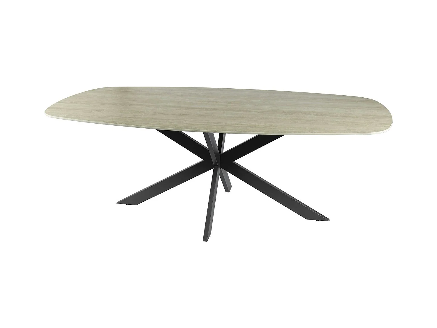 Table céramique effet travertin texturé - 180 cm COLISEE