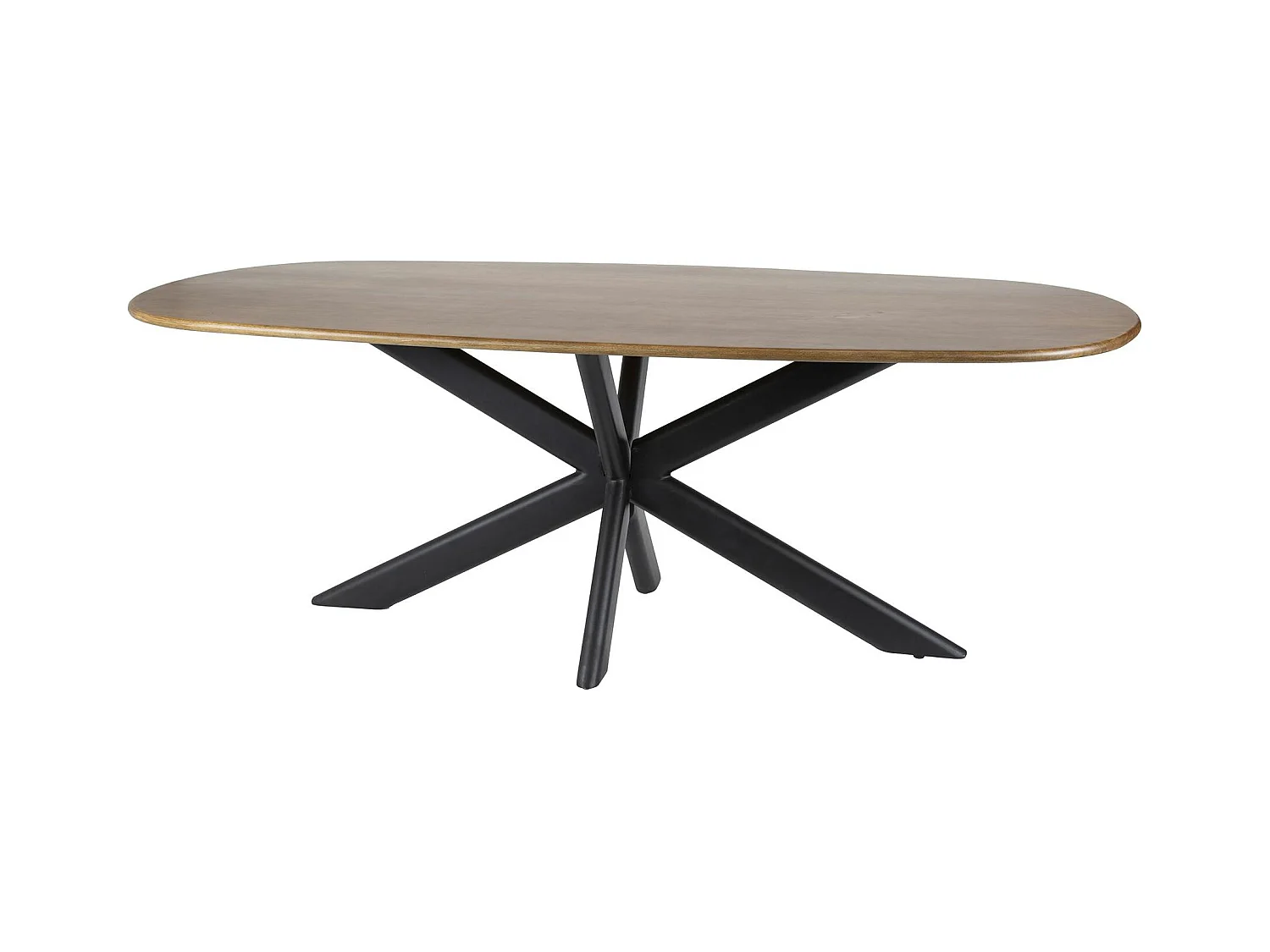 Table à manger moderne en bois de manguier avec pied central 215 cm CREEK