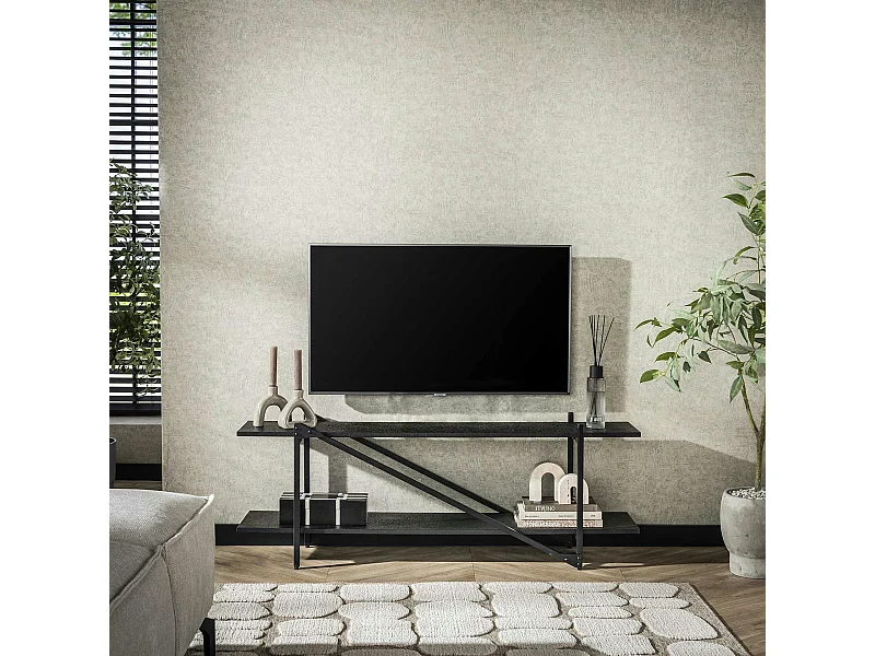 Banc tv moderne 2 niveaux 140 cm RALF