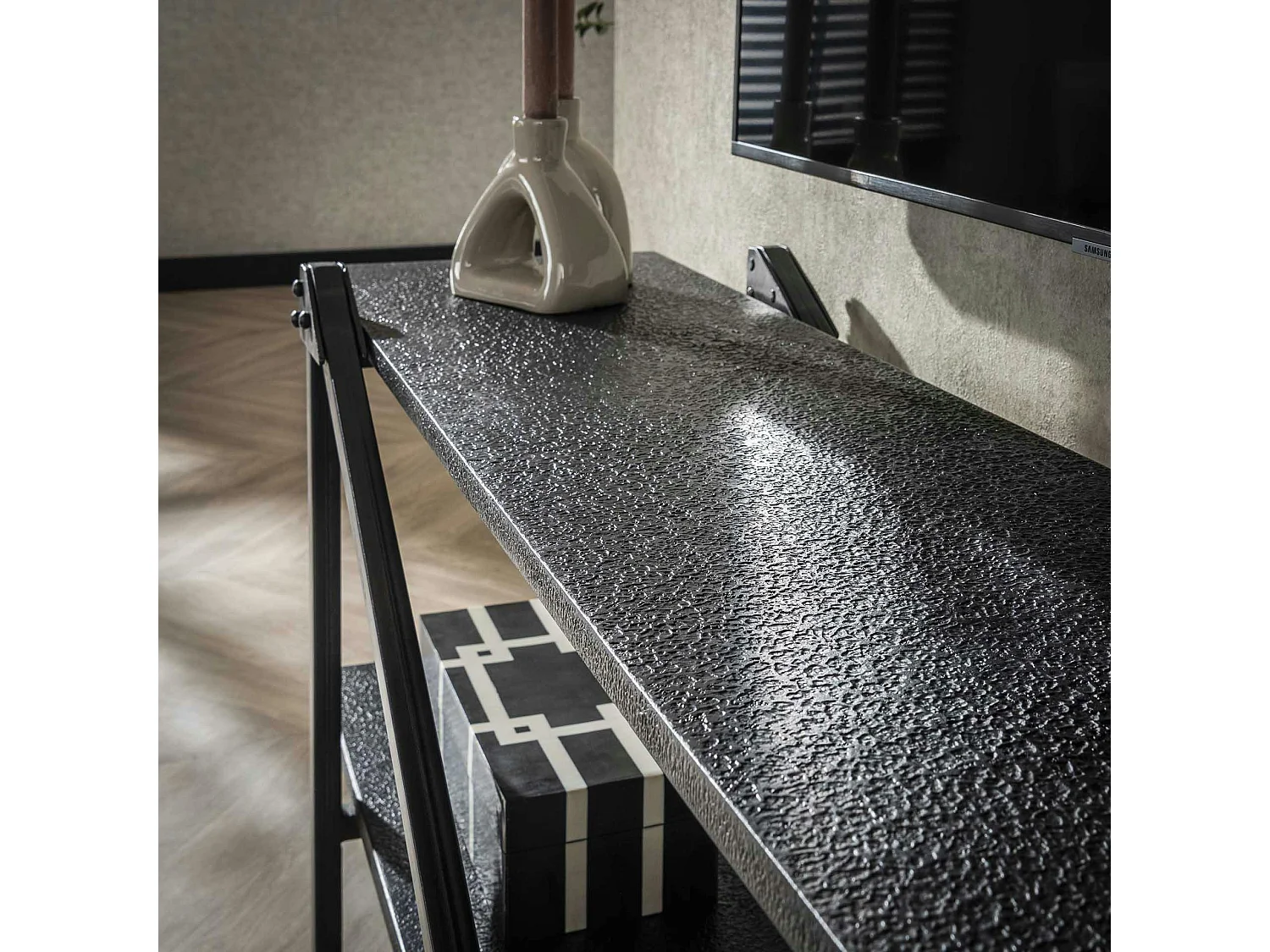 Banc tv moderne 2 niveaux 140 cm RALF