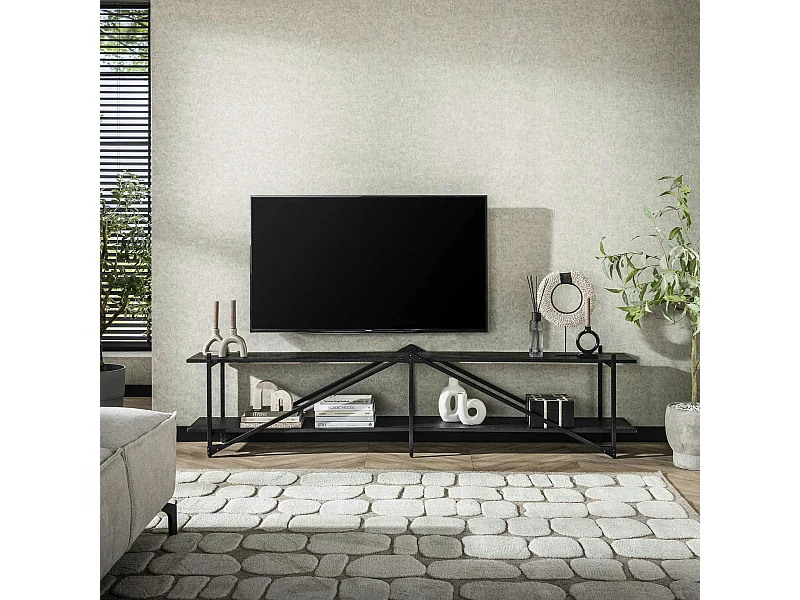 Banc tv moderne 2 niveaux 220 cm RALF