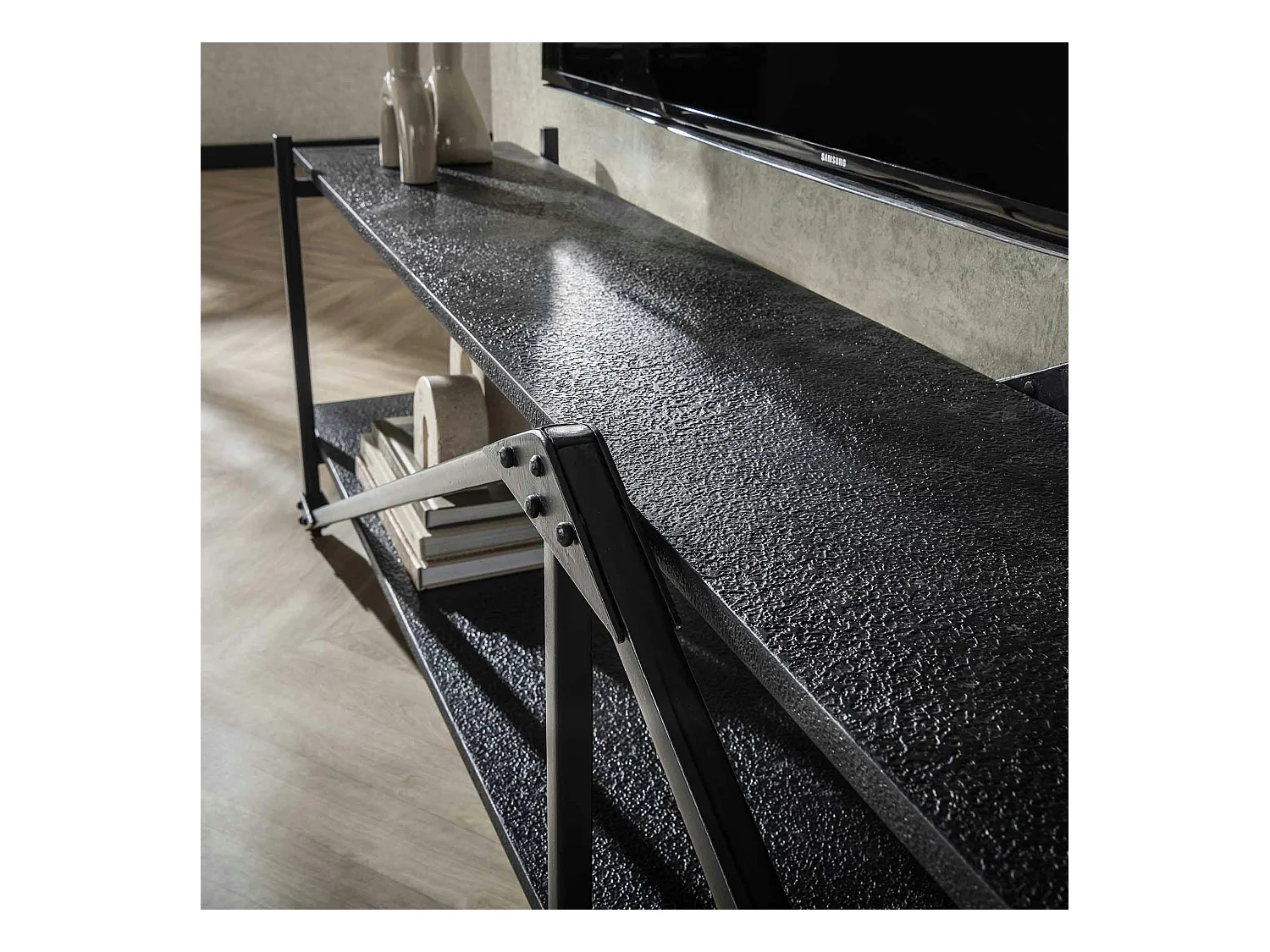 Banc tv moderne 2 niveaux 220 cm RALF