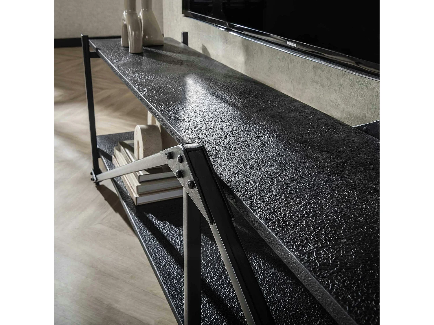 Banc tv moderne 2 niveaux 220 cm RALF