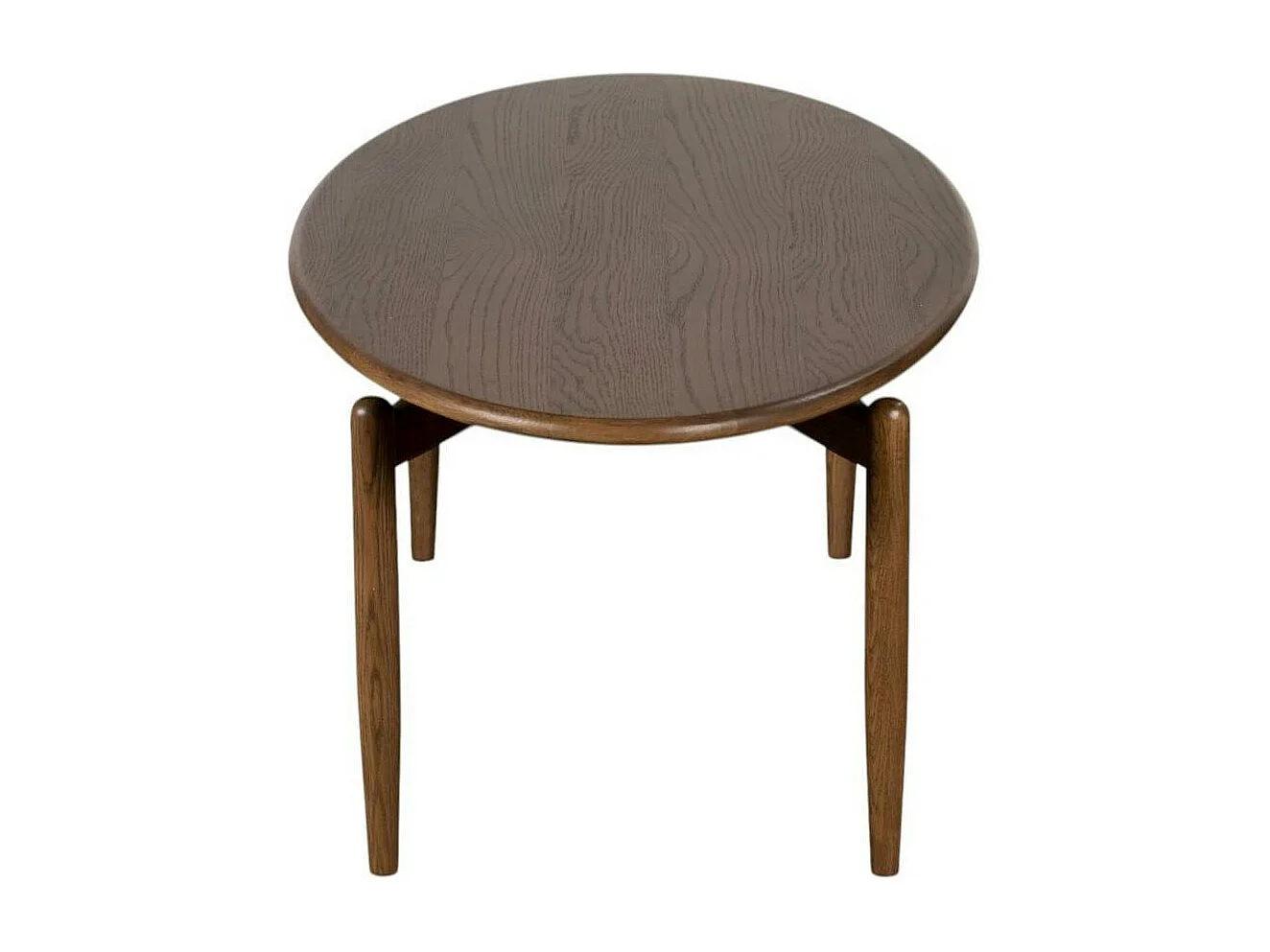 Table basse vintage en bois de chêne, forme ovale BRADFORD