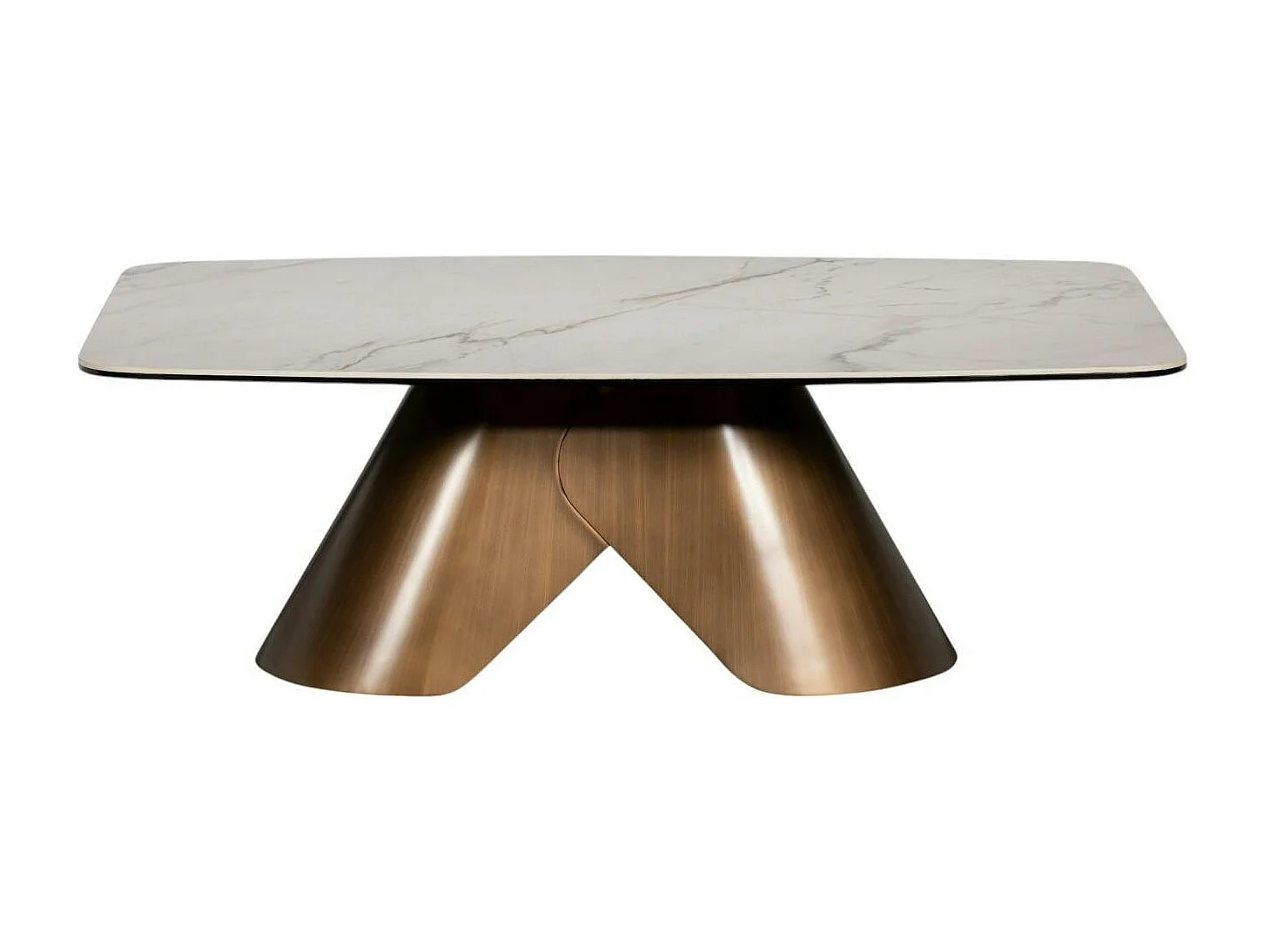 Table basse en céramique blanche SEMPIONE