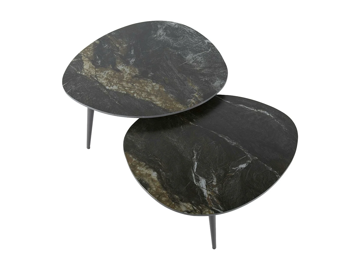 Table basse en céramique forme organique (lot de 2) GALWAY