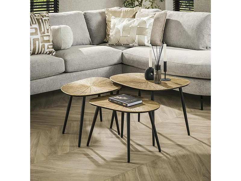 Table basse organique, forme carrée RALF