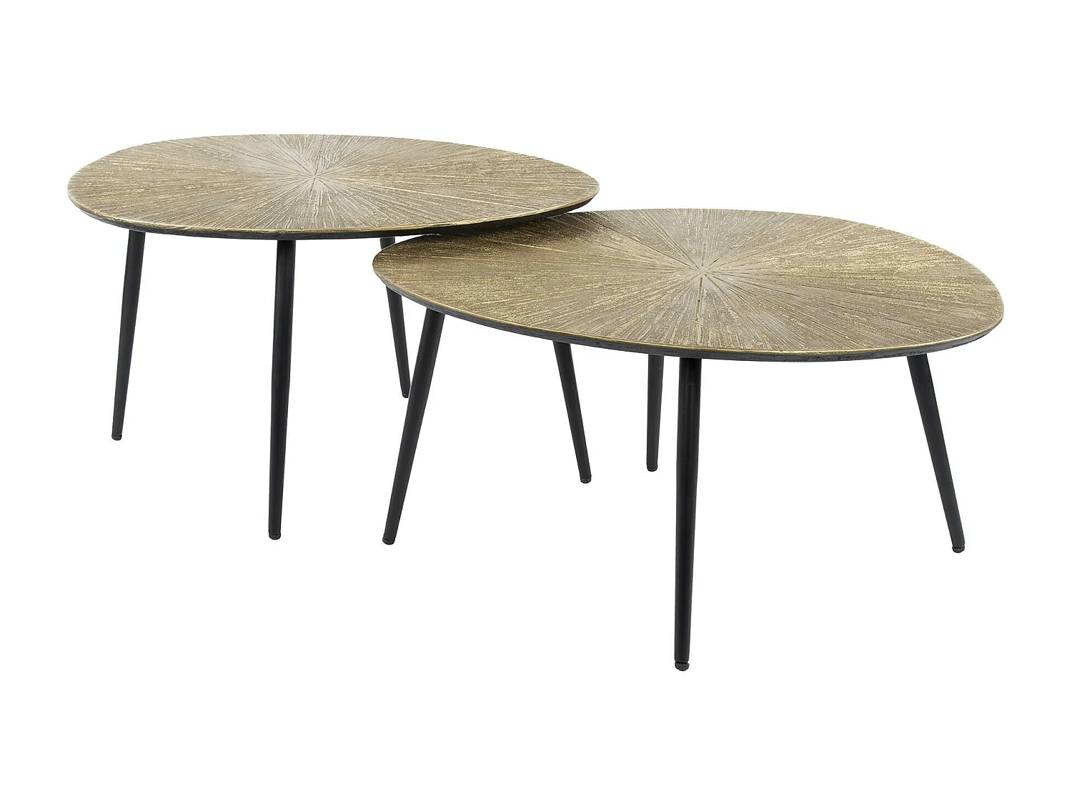 Table basse organique, motif soleil (lot de 2) RALF