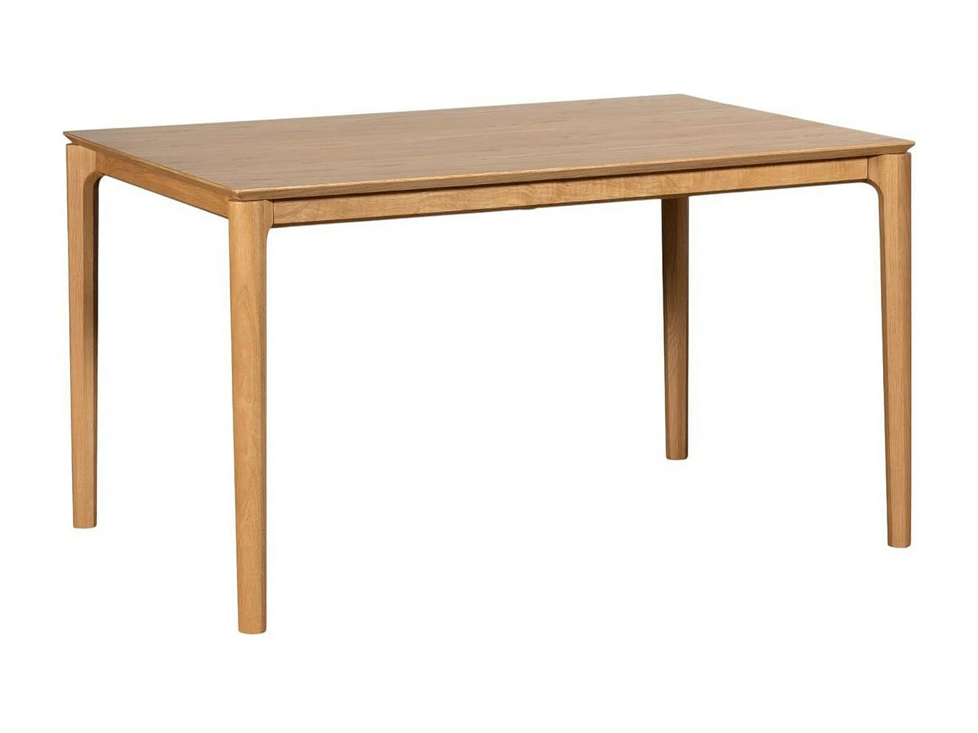 Table à manger moderne en chêne clair avec rallonge intégrée 135-190 cm DERBY