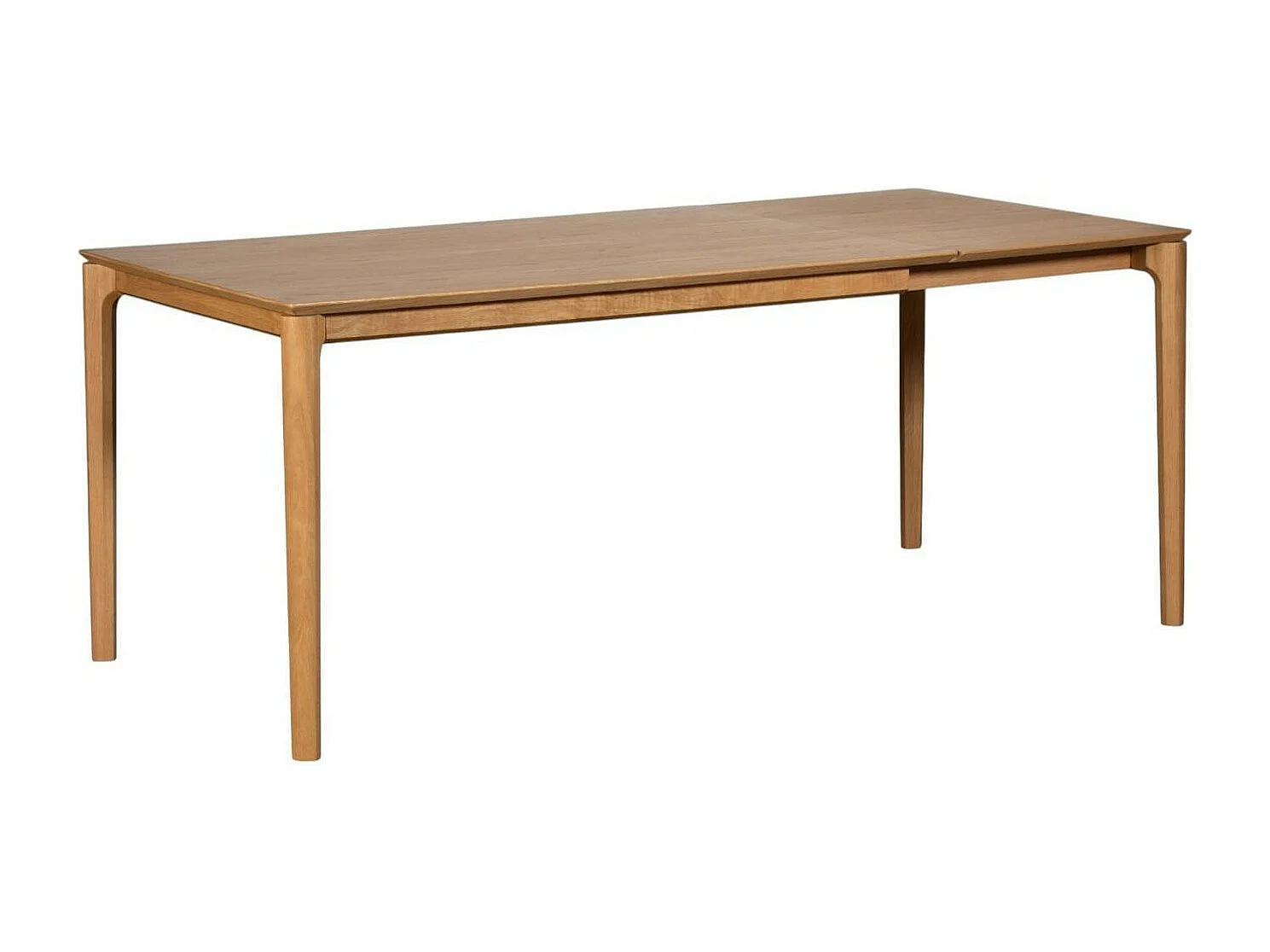 Table à manger moderne en chêne clair avec rallonge intégrée 135-190 cm DERBY