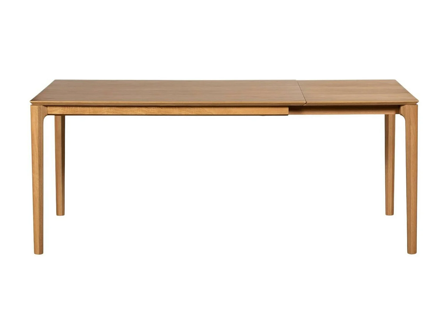 Table à manger moderne en chêne clair avec rallonge intégrée 135-190 cm DERBY